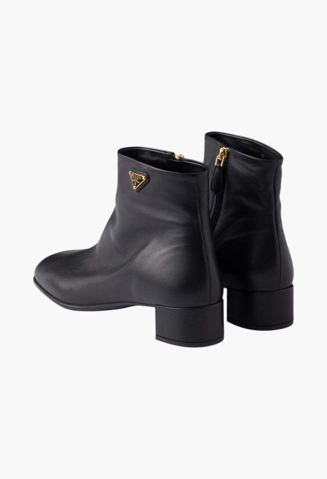 Black - Nappa Leather Booties - GLAM MODA