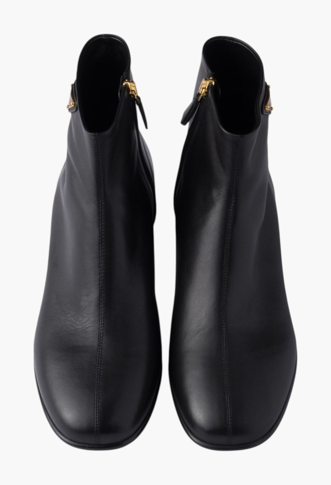 Black - Nappa Leather Booties - GLAM MODA