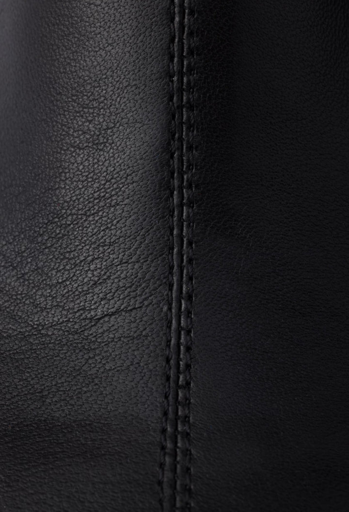 Black - Nappa Leather Booties - GLAM MODA