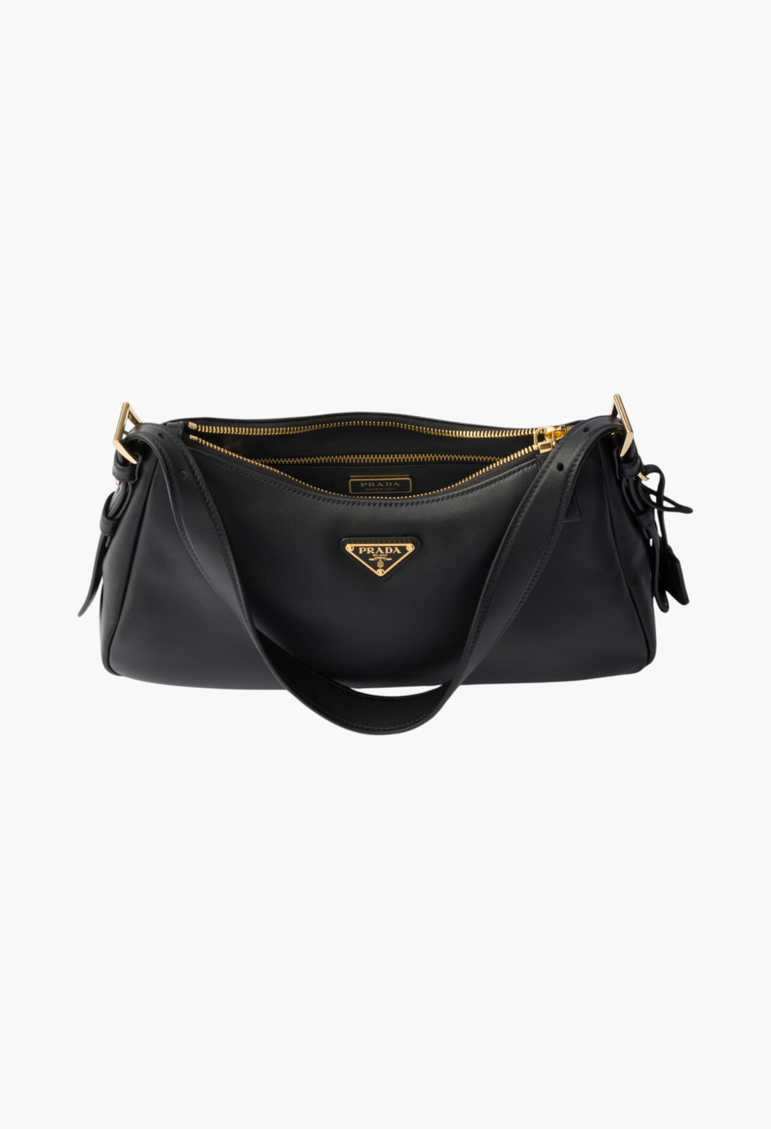 Black - Prada Aimée Leather Shoulder Bag - GLAM MODA