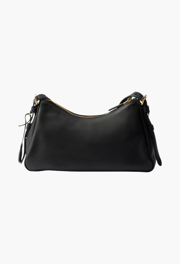 Black - Prada Aimée Leather Shoulder Bag - GLAM MODA