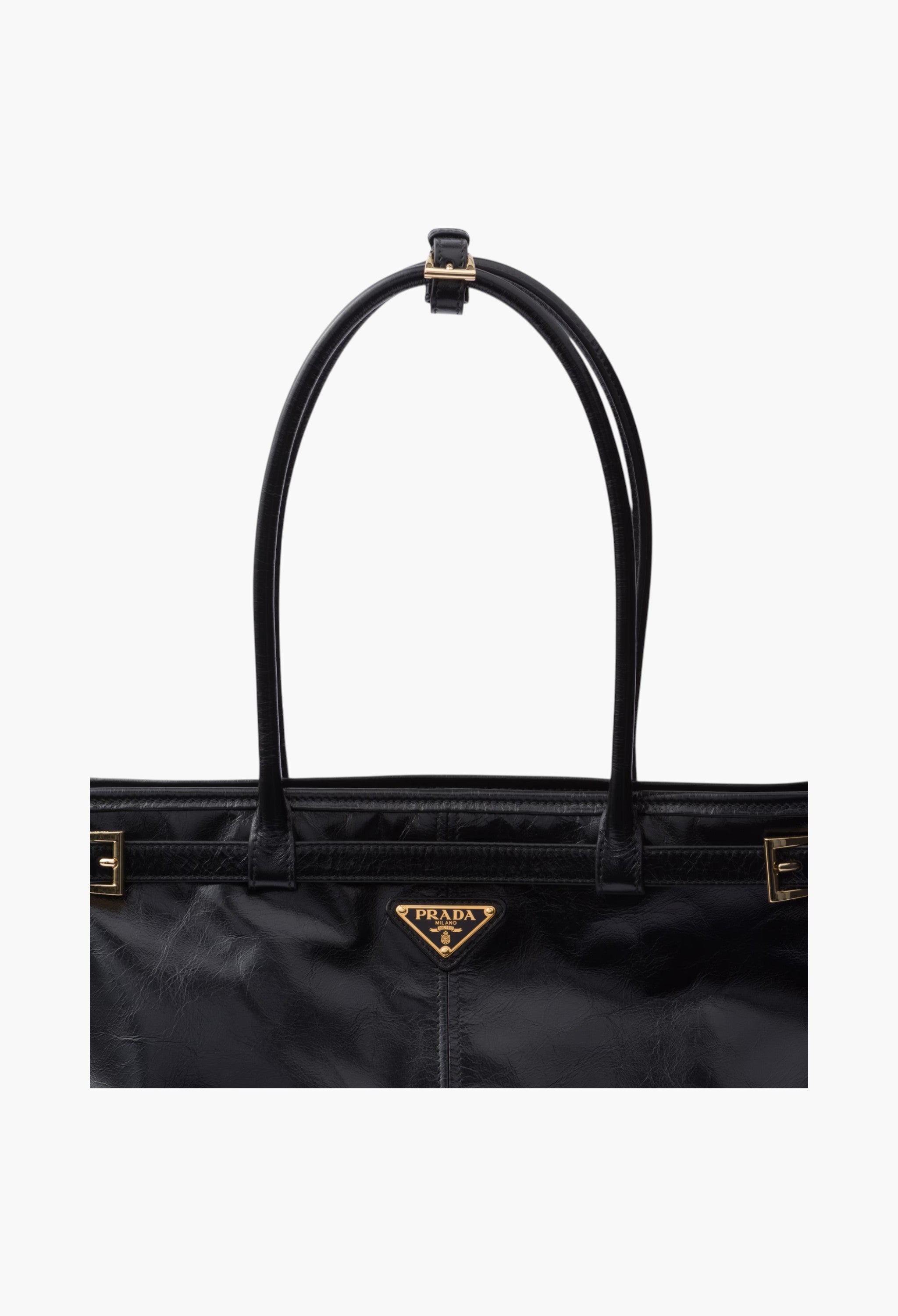 Black Prada Bonnie Extra Large Leather Handbag – Bold Scale