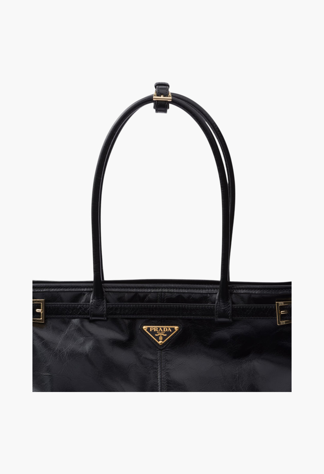 Black - Prada Bonnie Extra Large Leather Handbag - GLAM MODA