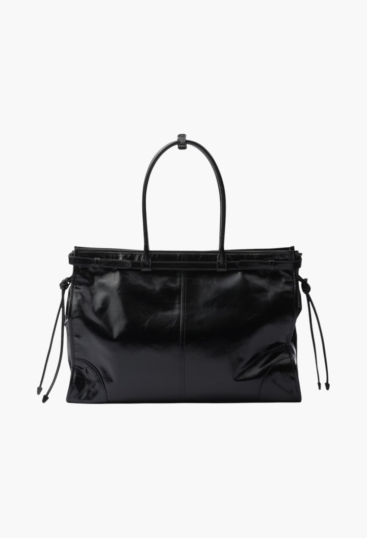 Black - Prada Bonnie Extra Large Leather Handbag - GLAM MODA