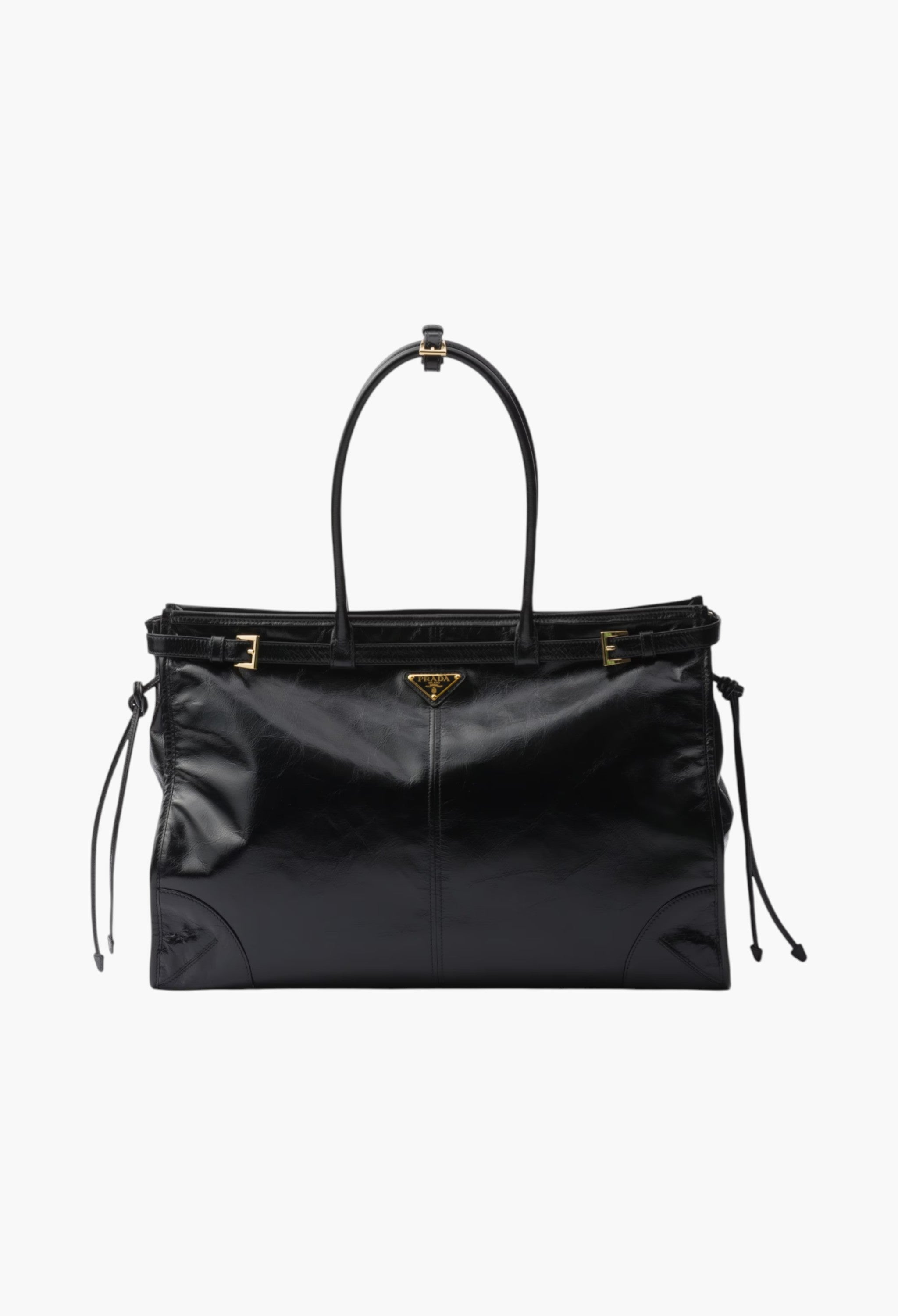 Black Prada Bonnie Extra Large Leather Handbag – Bold Scale