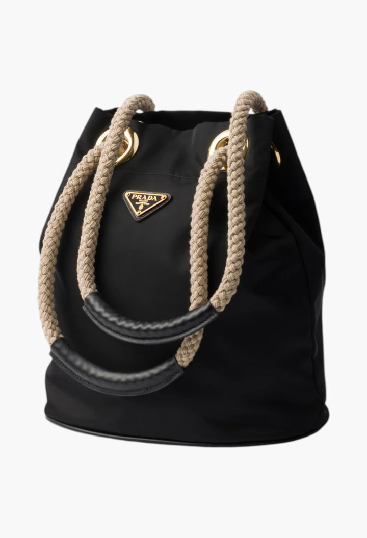 Black - Prada Mariner Re-Nylon Bucket Bag - GLAM MODA