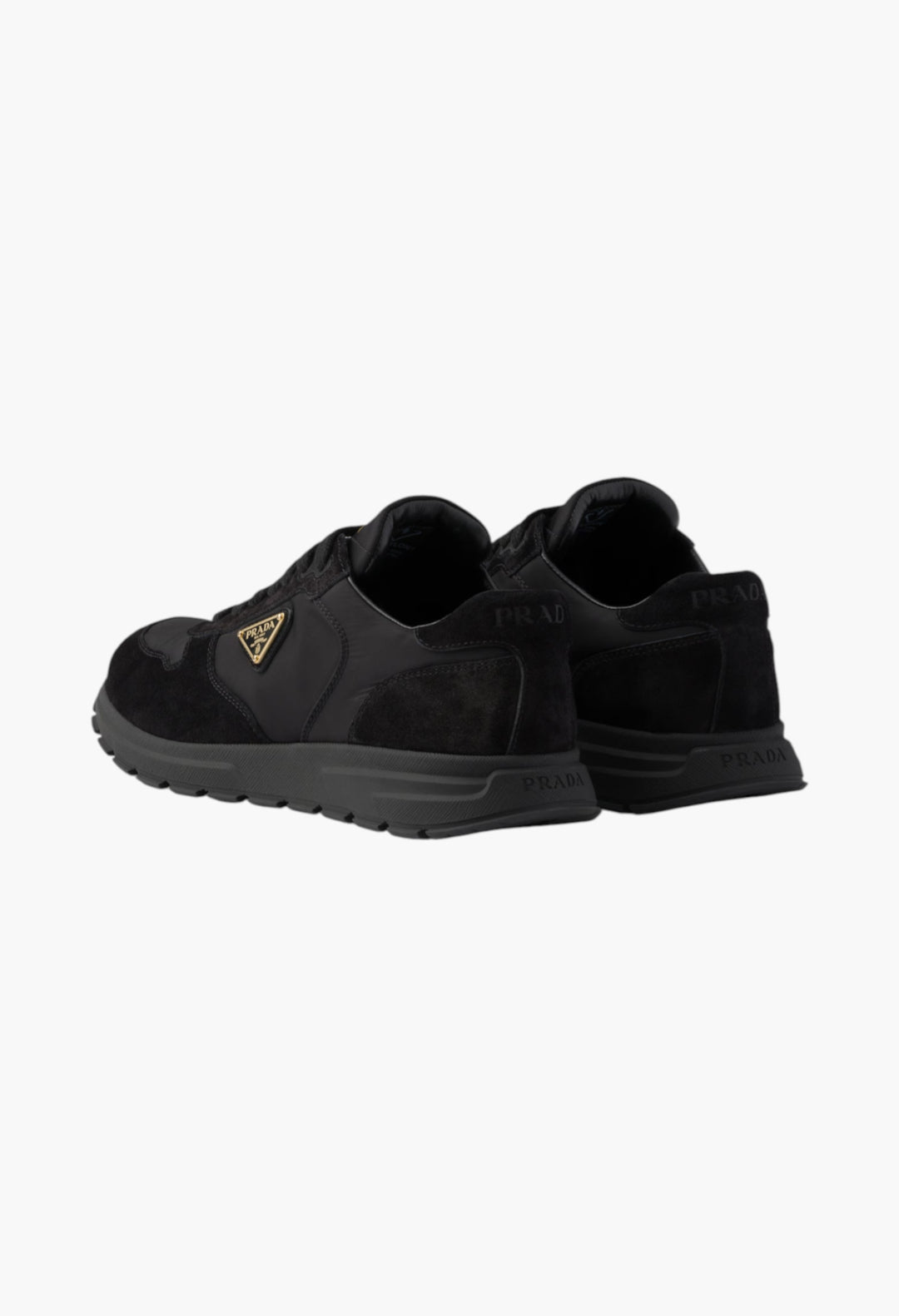 Black - Prax 2.0 Re-Nylon and suede sneakers - GLAM MODA