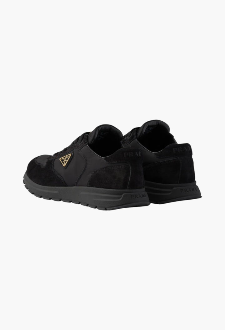 Black - Prax 2.0 Re-Nylon and suede sneakers - GLAM MODA