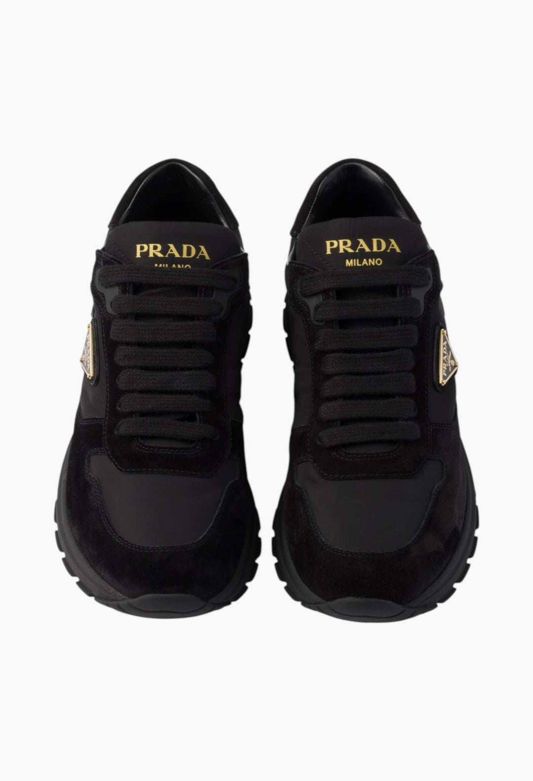 Black - Prax 2.0 Re-Nylon and suede sneakers - GLAM MODA