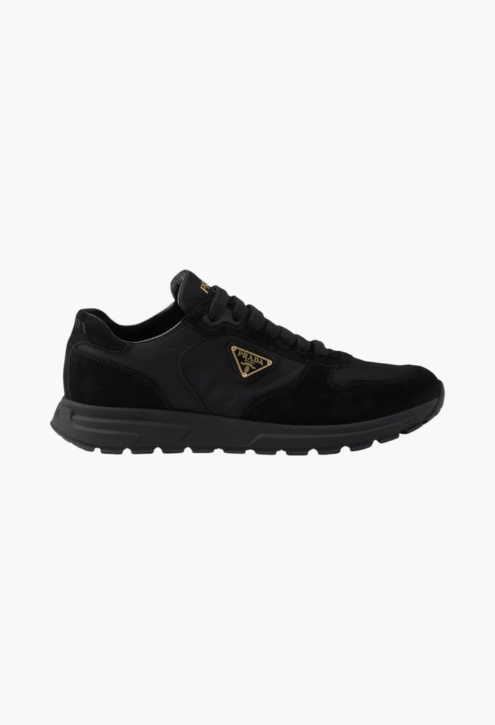 Black - Prax 2.0 Re-Nylon and suede sneakers - GLAM MODA