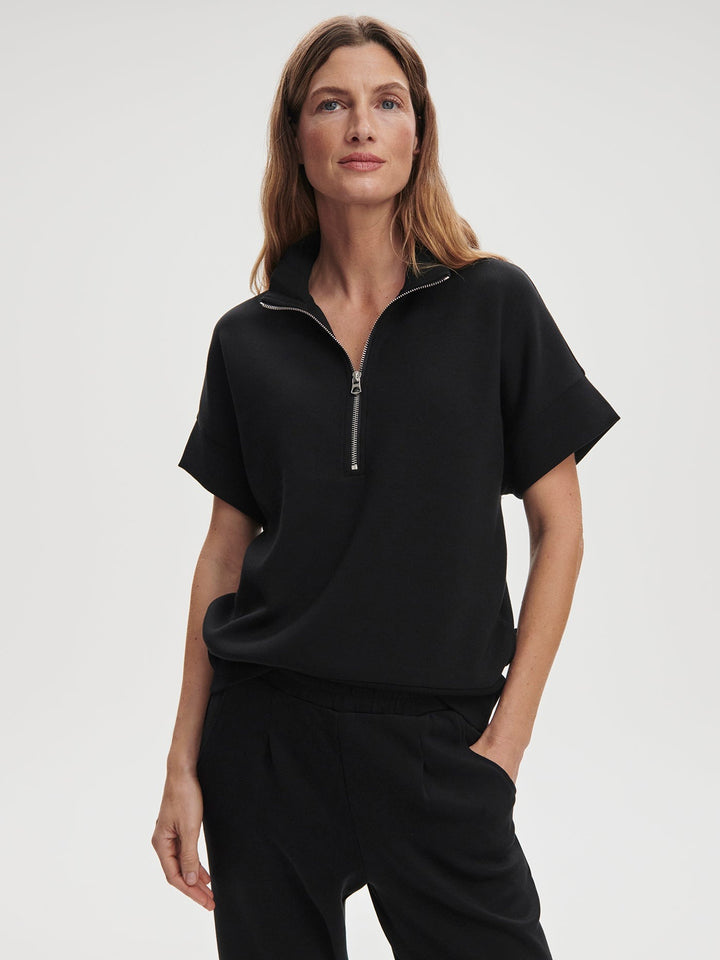 Black - Ritchie Short Sleeve Sweat - GLAM MODA
