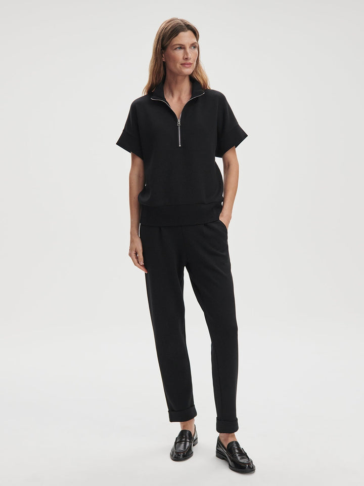 Black - Ritchie Short Sleeve Sweat - GLAM MODA