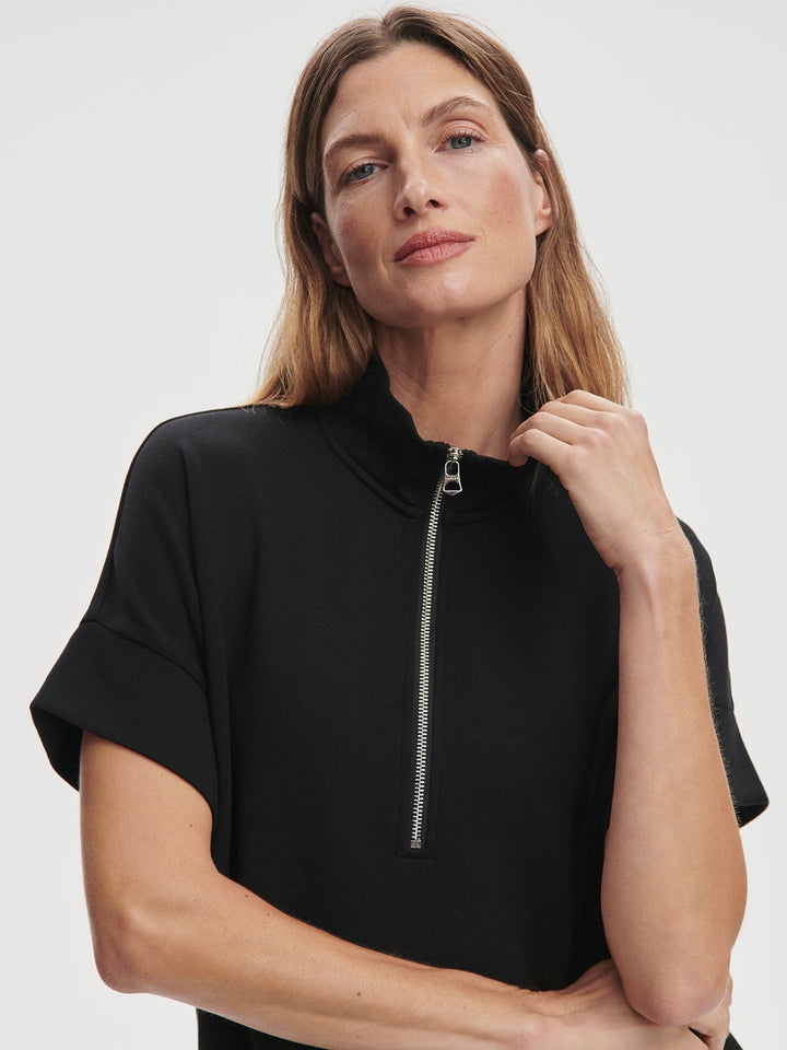 Black - Ritchie Short Sleeve Sweat - GLAM MODA