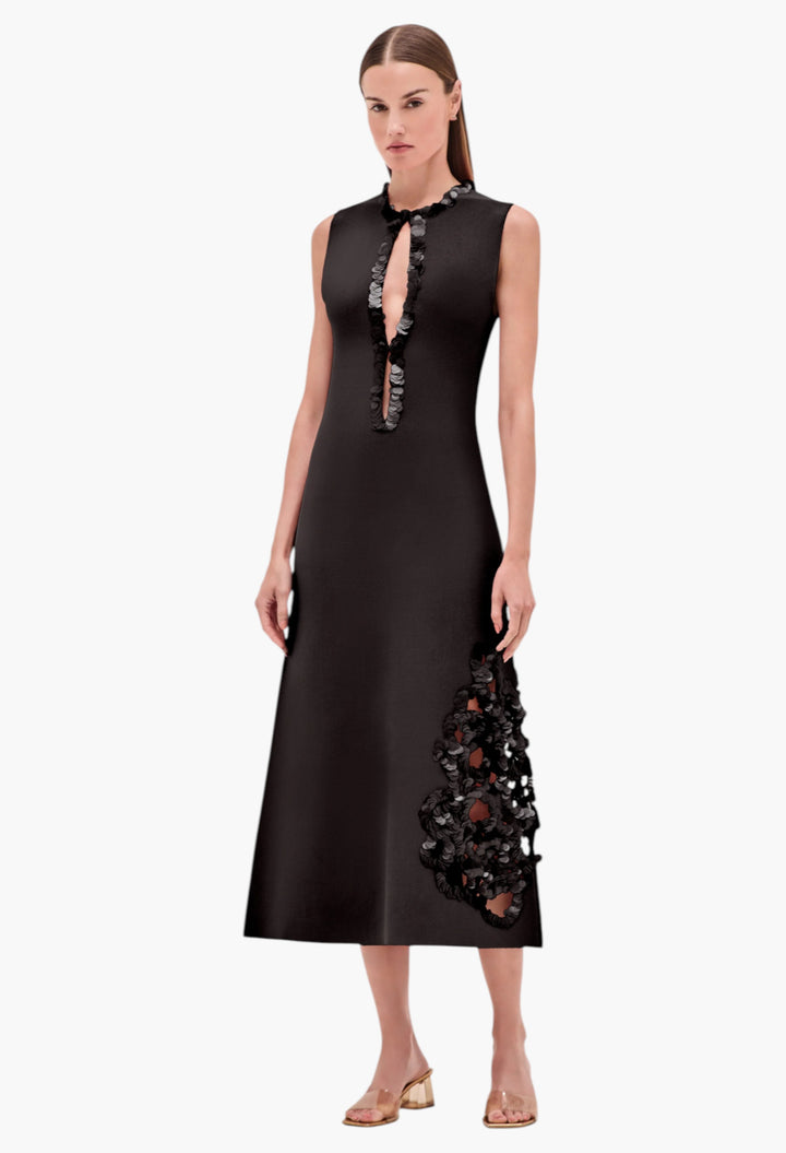 Black Sequin - Obarra Dress - GLAM MODA