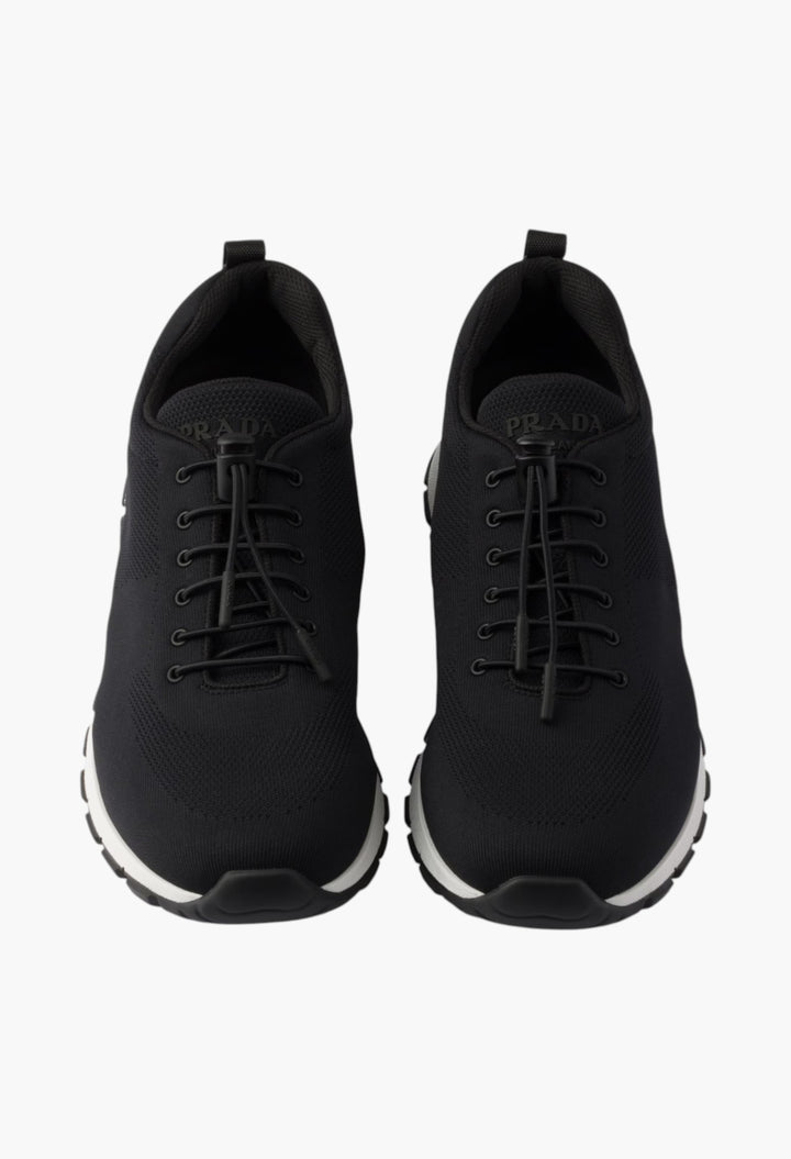 Black - Stretch Knit Sneakers - GLAM MODA