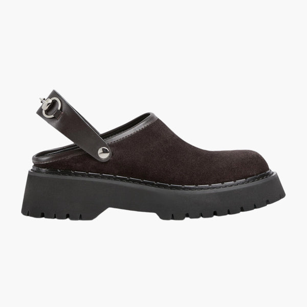 Black Suede - Women's Mule With Horsebit