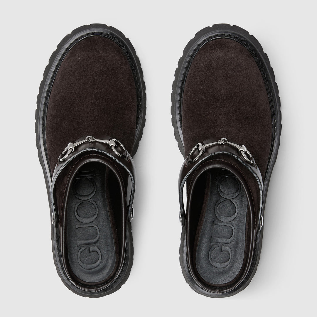 Black Suede - Women's Mule With Horsebit - GLAM MODA