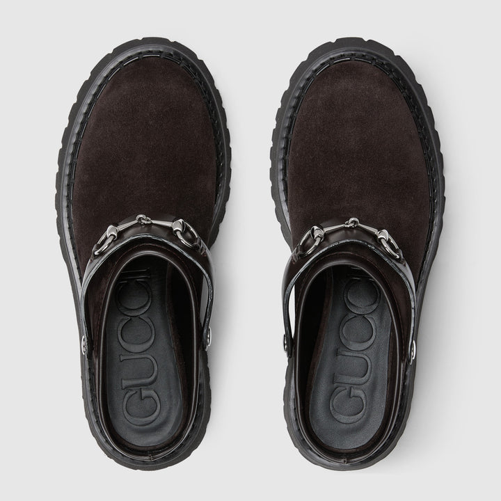 Black Suede - Women's Mule With Horsebit - GLAM MODA