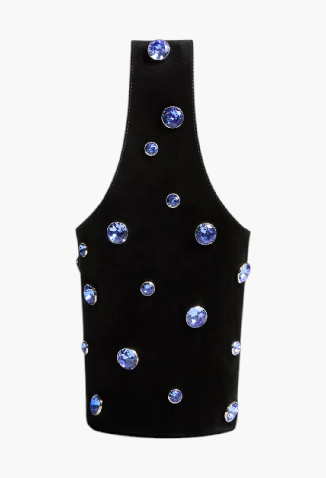 Black Suede with Midnight Crystals -  Livia Bag - GLAM MODA