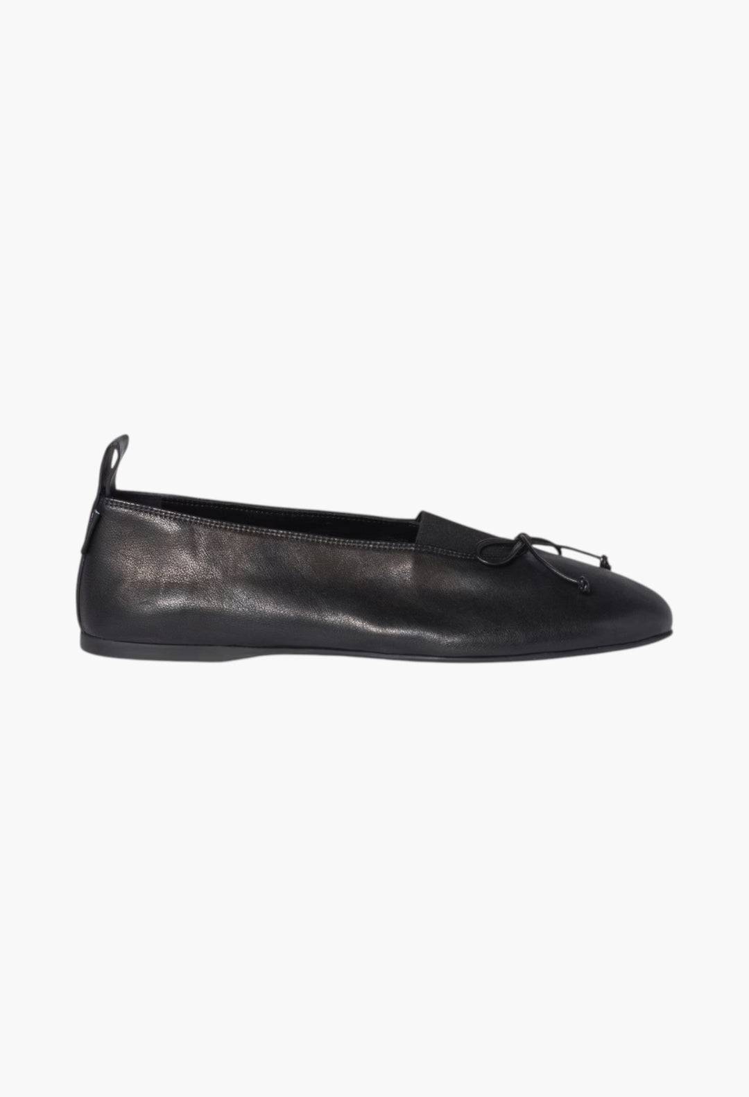 Black - Élan Nappa Leather Ballerinas - GLAM MODA