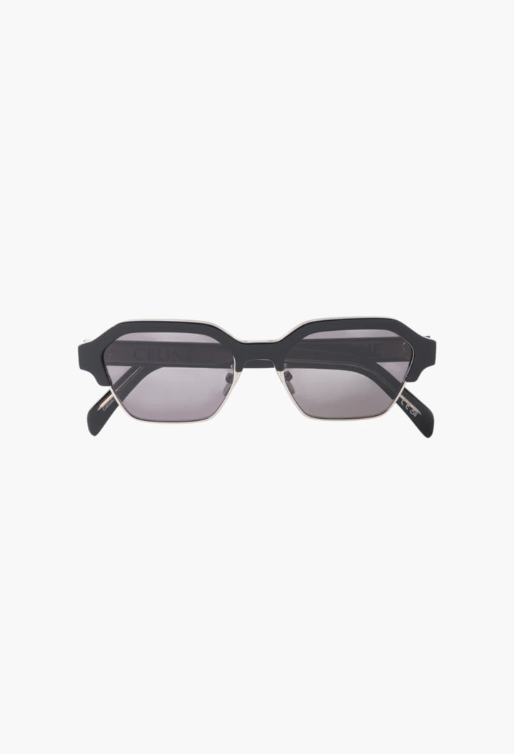 Square frame acetate sunglasses