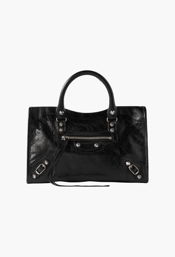 Le City Small Embellished Textured-Leather Tote - GLAM MODA