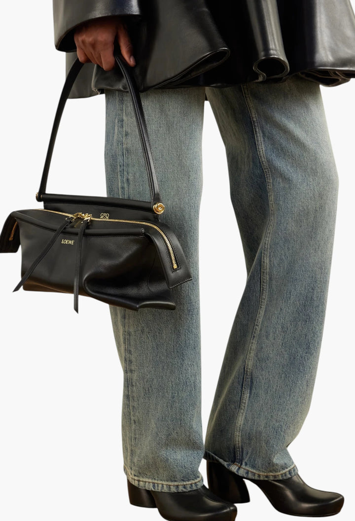 Whisker leather shoulder bag
