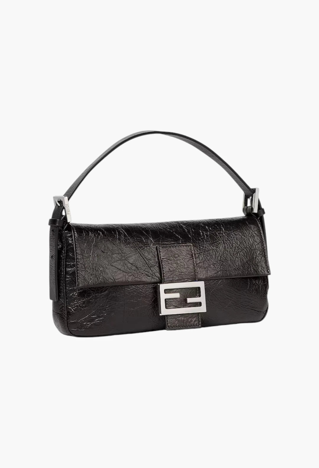 Baguette® 26424 Crackled black leather bag