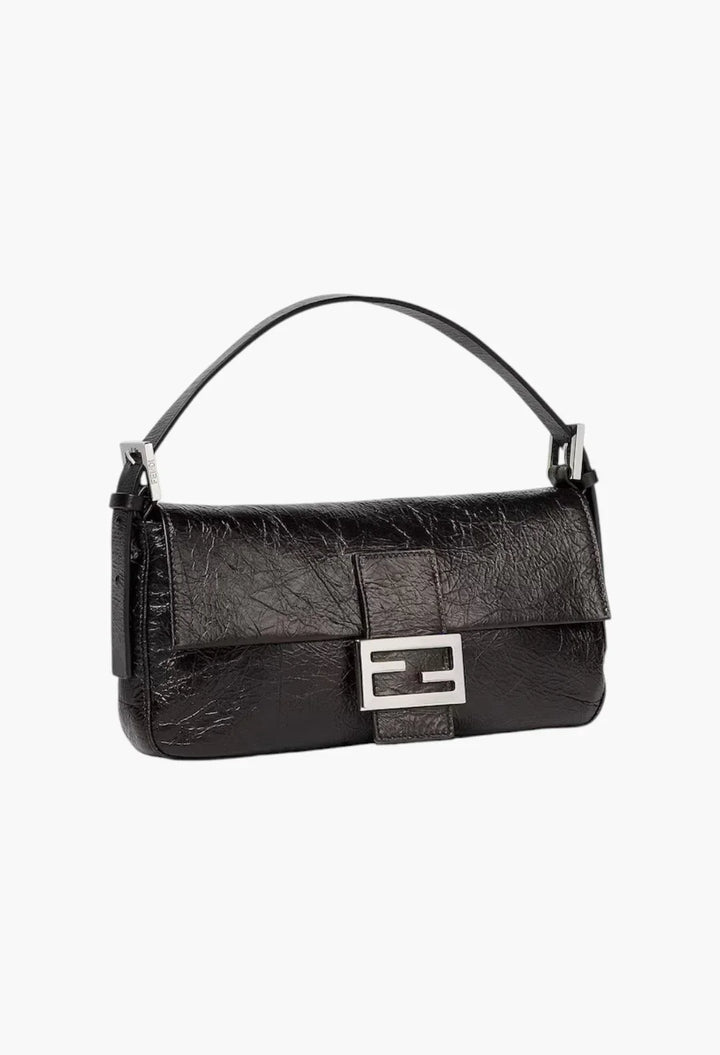 Baguette® 26424 crackled black leather bag