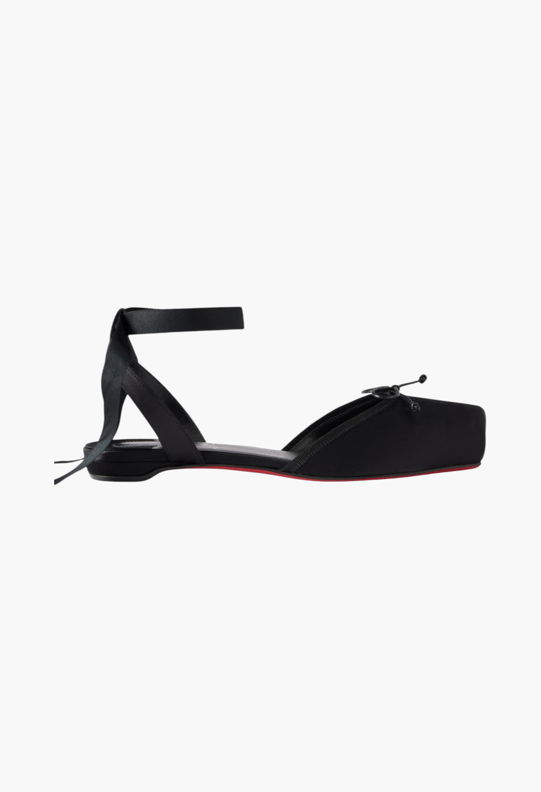 Cassia Bow-Detailed Grosgrain-Trimmed Satin Flats