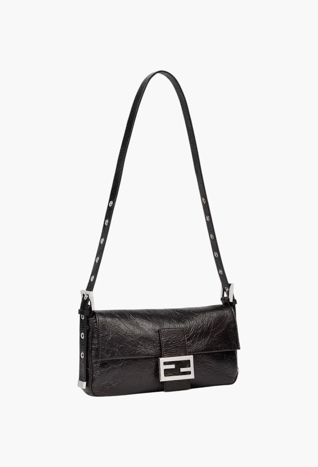 Baguette® 26424 Crackled black leather bag