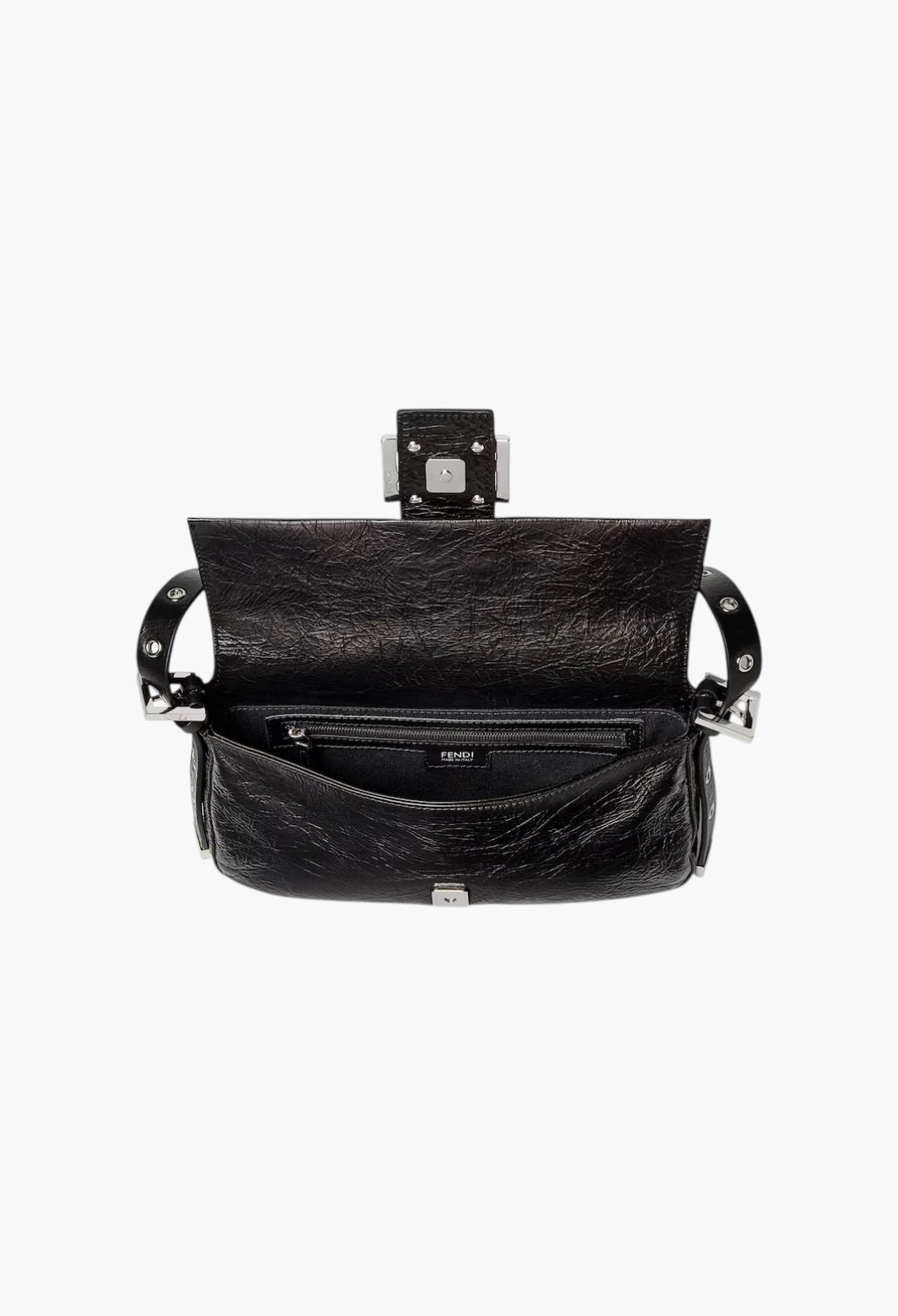 Baguette® 26424 Crackled black leather bag