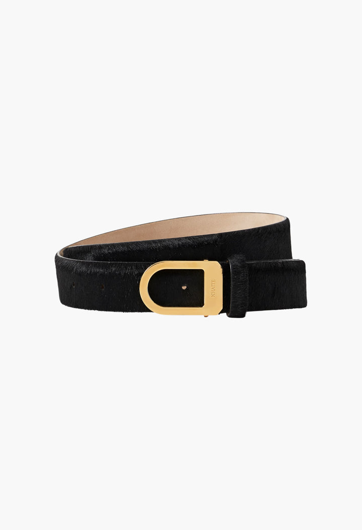 Saddle Calf Hair Belt - GLAM MODA