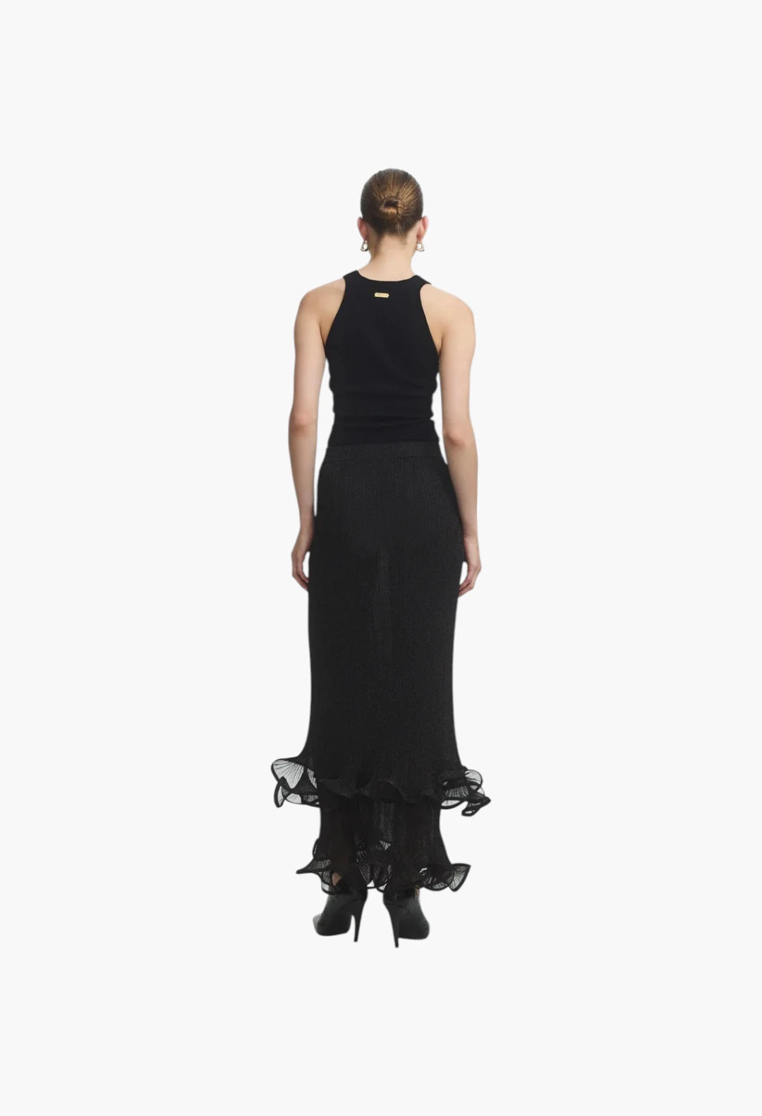 Agata Ruffle Knit Midi Skirt