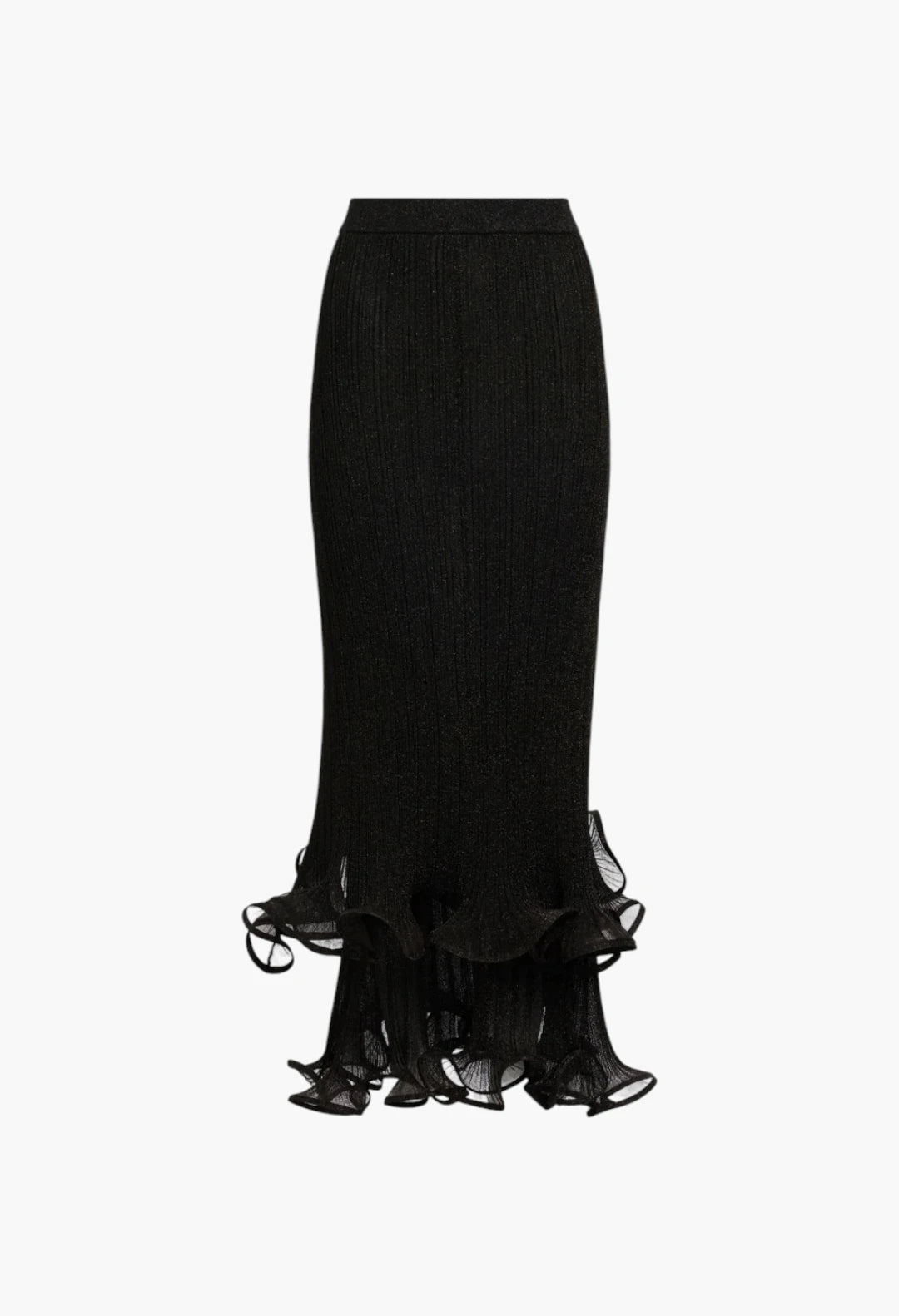 Agata Ruffle Knit Midi Skirt