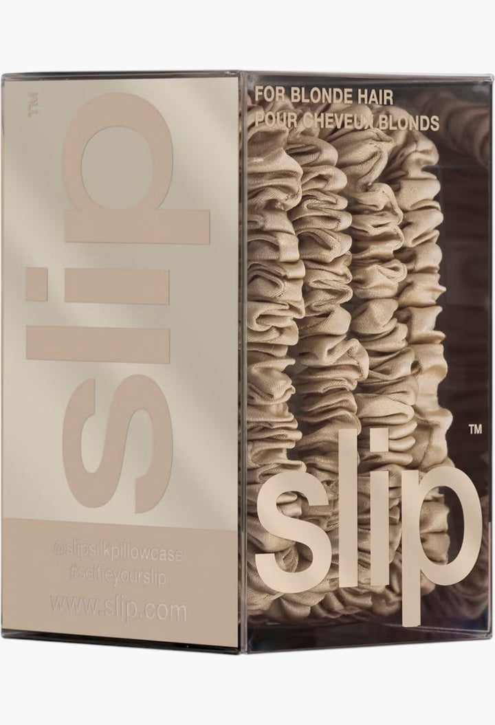 Blonde - Slip Pure Silk Skinny Scrunchie - GLAM MODA