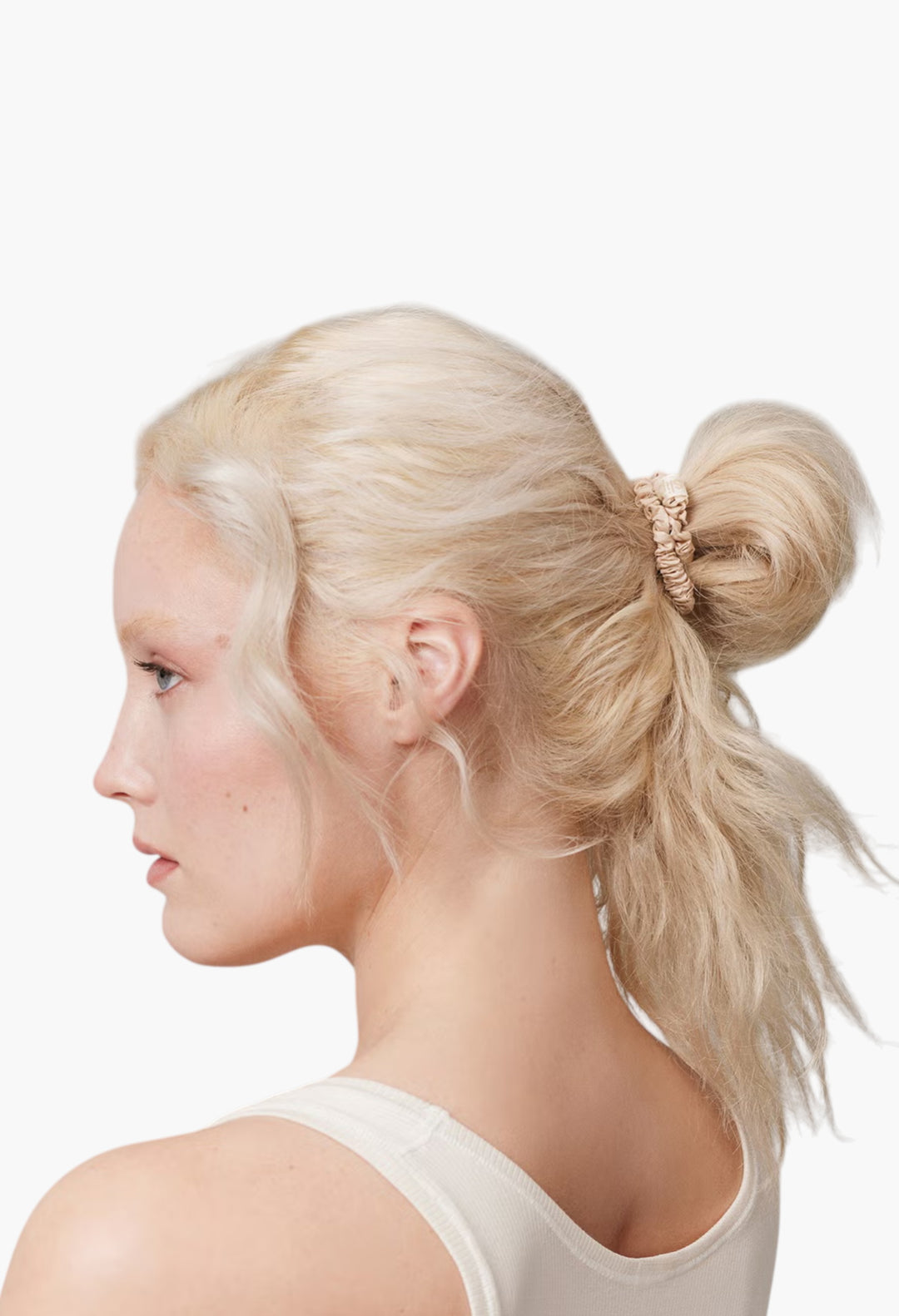 Blonde - Slip Pure Silk Skinny Scrunchie - GLAM MODA