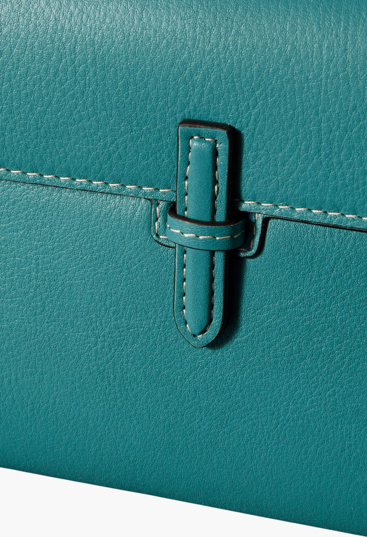 Blue - Leather Clutch - GLAM MODA