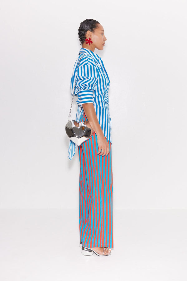 Blue Stripe - Loch Striped Poplin Button Up