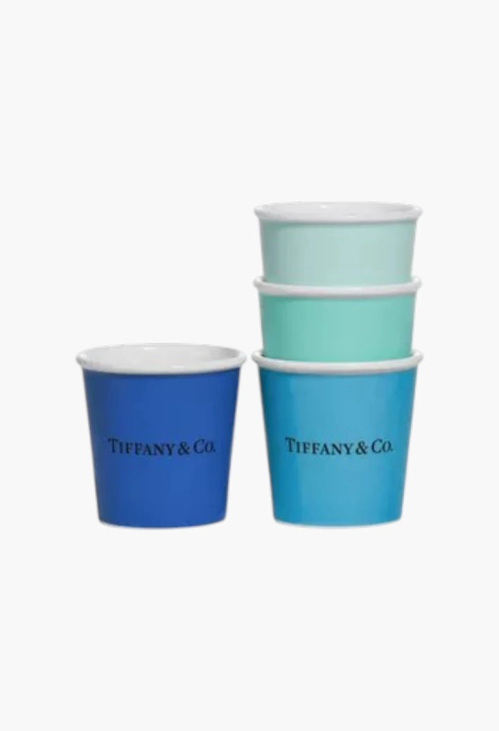 Tiffany Espresso Cups in Bone China, Set of Four