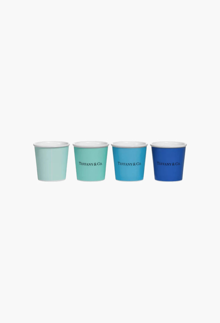 Tiffany Espresso Cups in Bone China, Set of Four