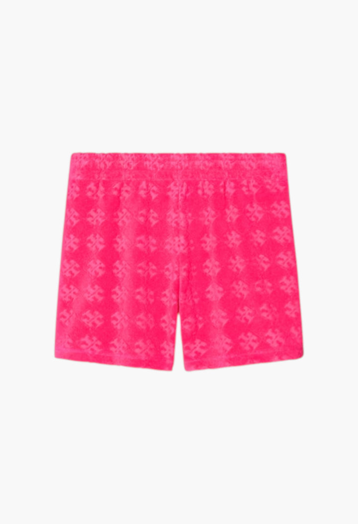Bold Pink - Terry Jacquard Logo Short - GLAM MODA