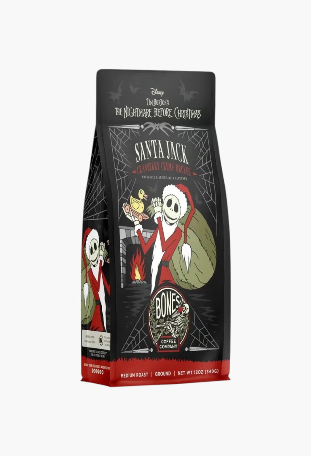 Bones Coffee Company The Nightmare Before Christmas Santa Jack Flavored Coffee Beans