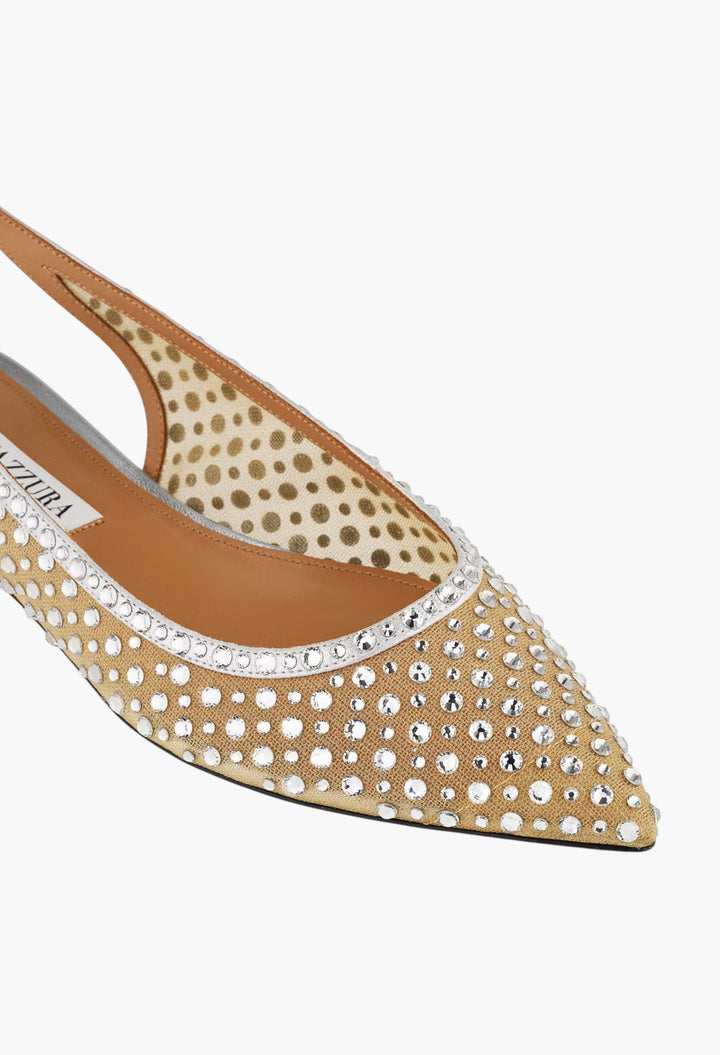 Bow Tie Crystal Tulle Flat - GLAM MODA