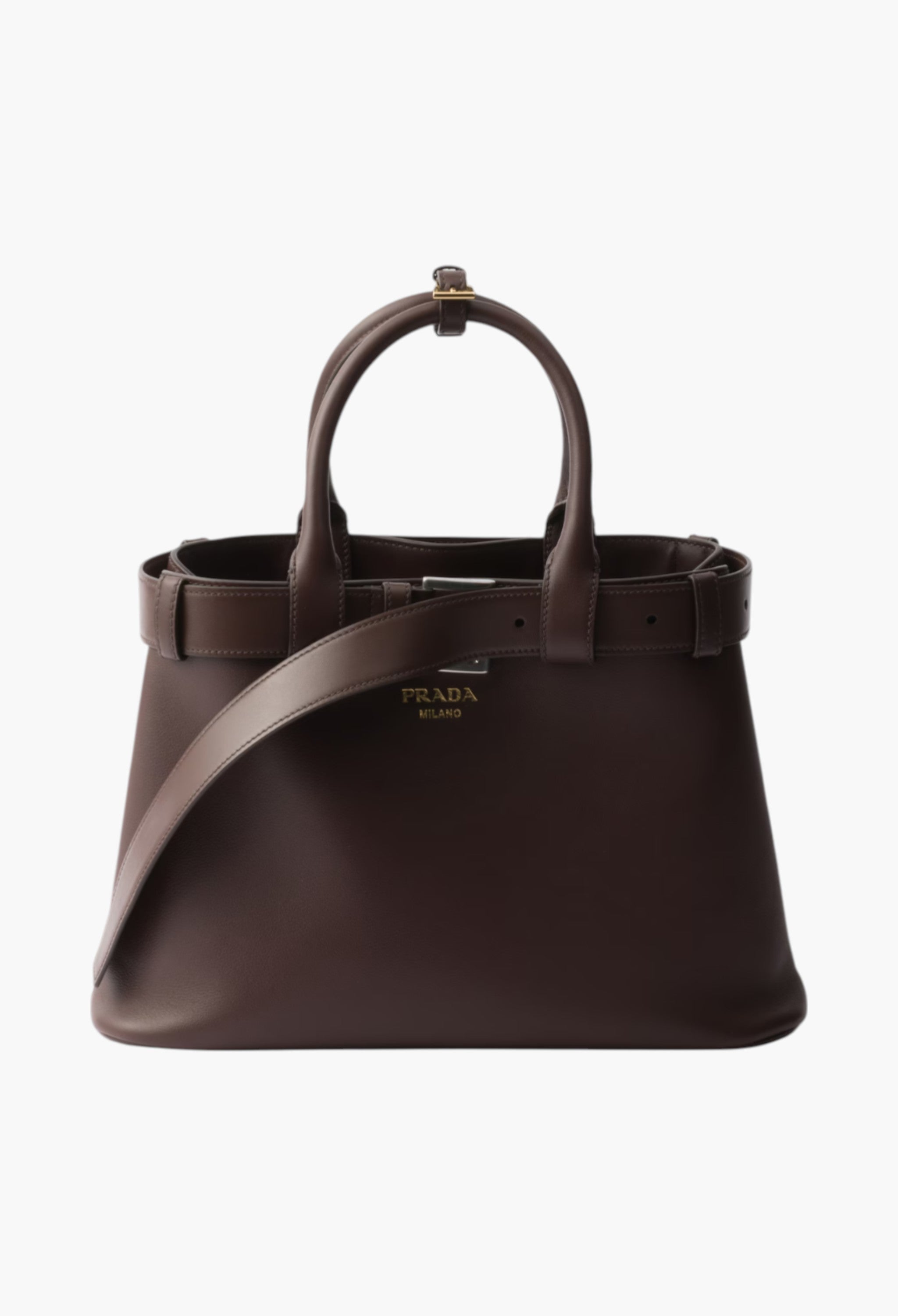 Briarwood Prada Buckle Small Leather Handbag with Belt