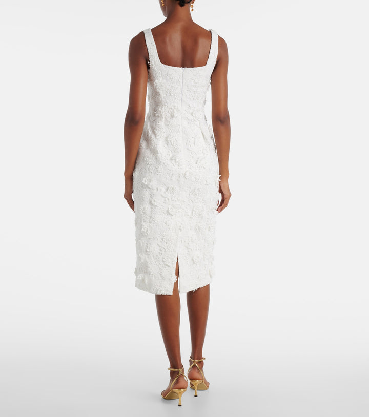 Bridal Larissa Floral Lace Midi Dress - GLAM MODA