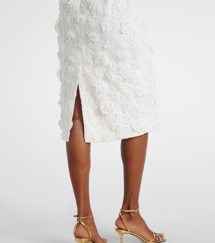 Bridal Larissa Floral Lace Midi Dress - GLAM MODA