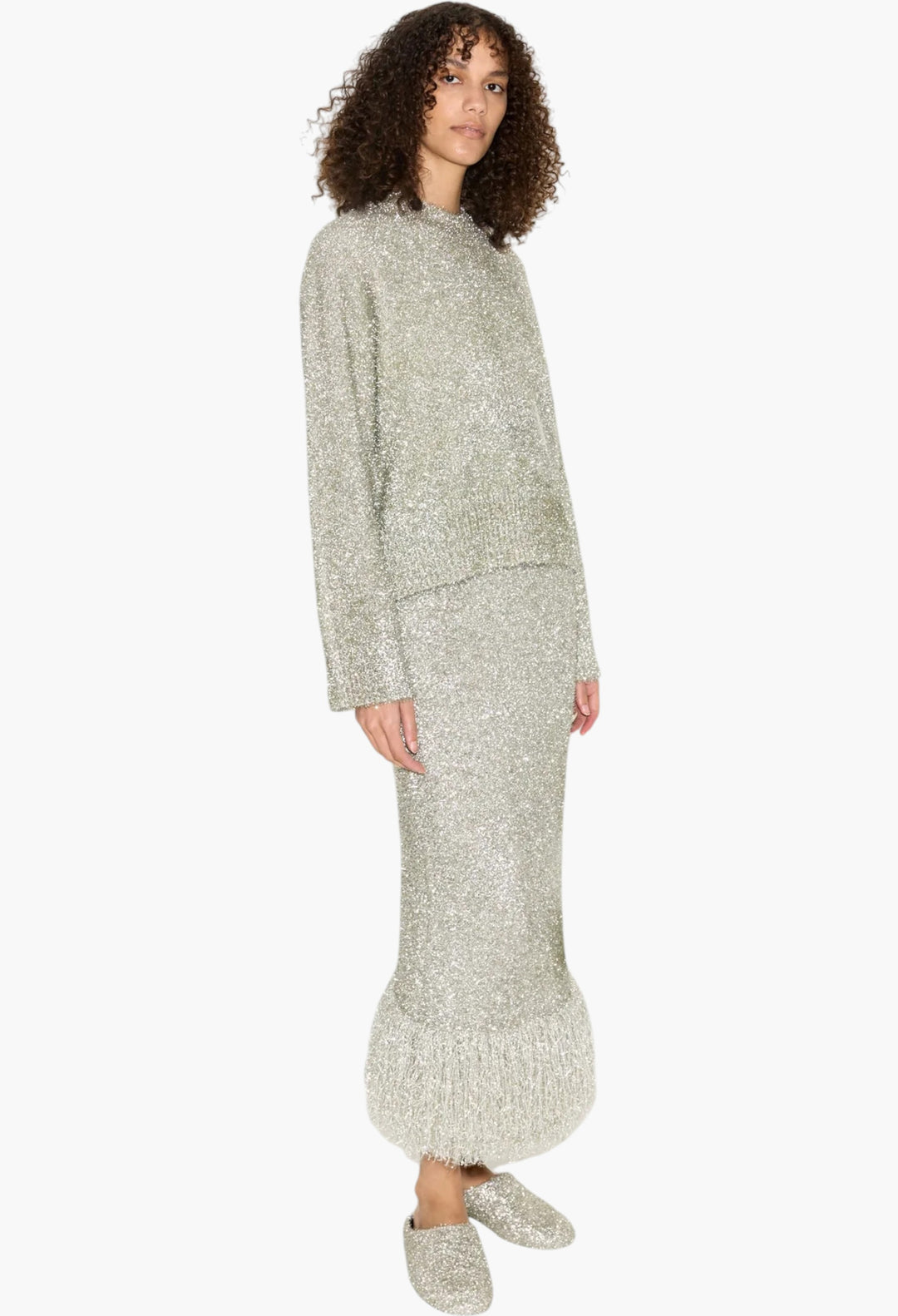 Brink Tinsel Knit Skirt - GLAM MODA