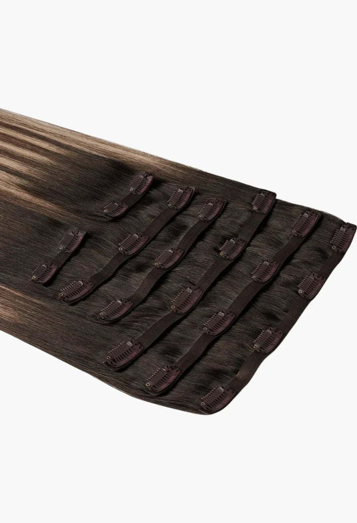 Beauty Works x Huda BARELY THERE Clip-In Extensions 20" in Brond Ombre shade