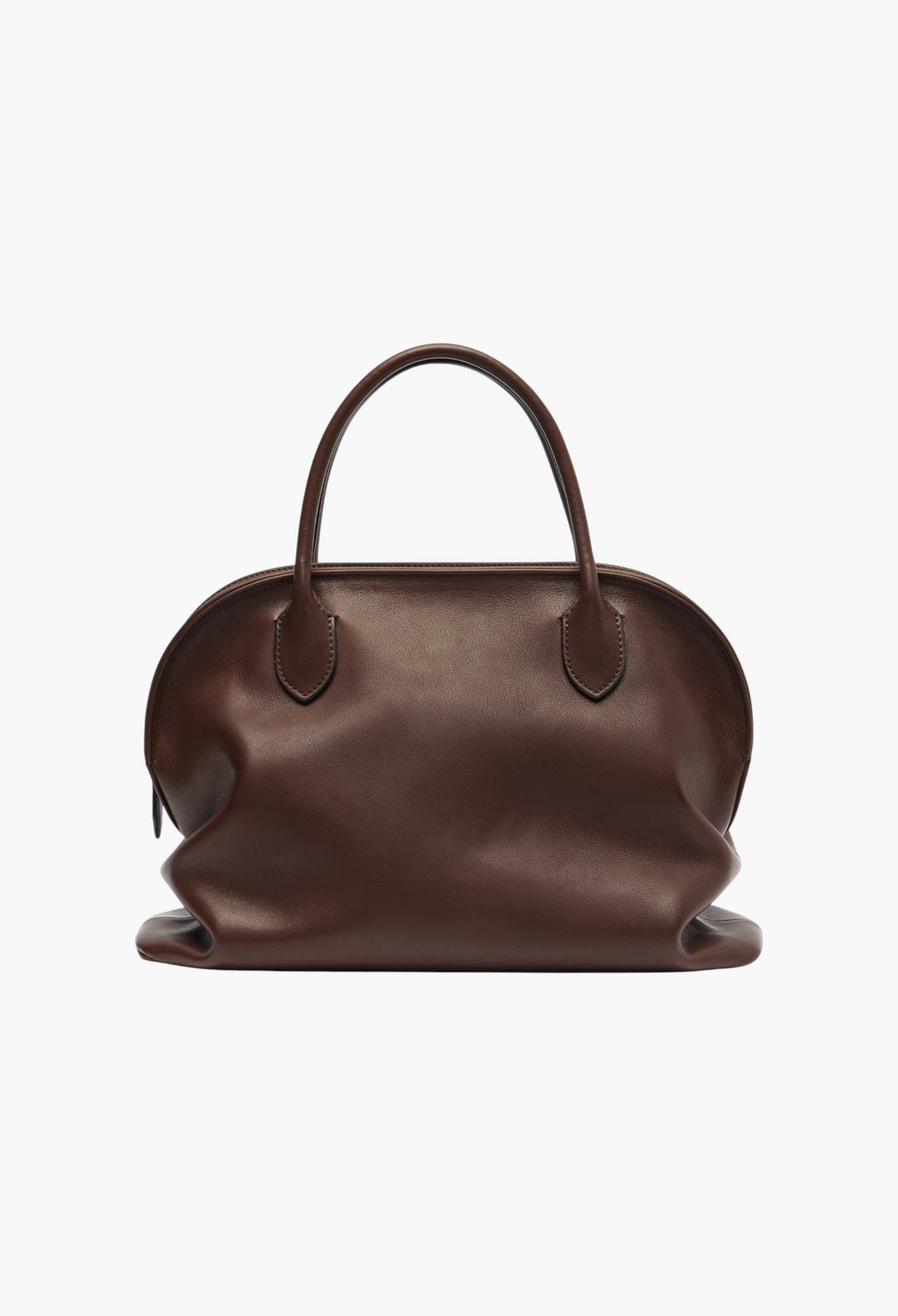 Brown - Agnes Leather Tote Bag - GLAM MODA